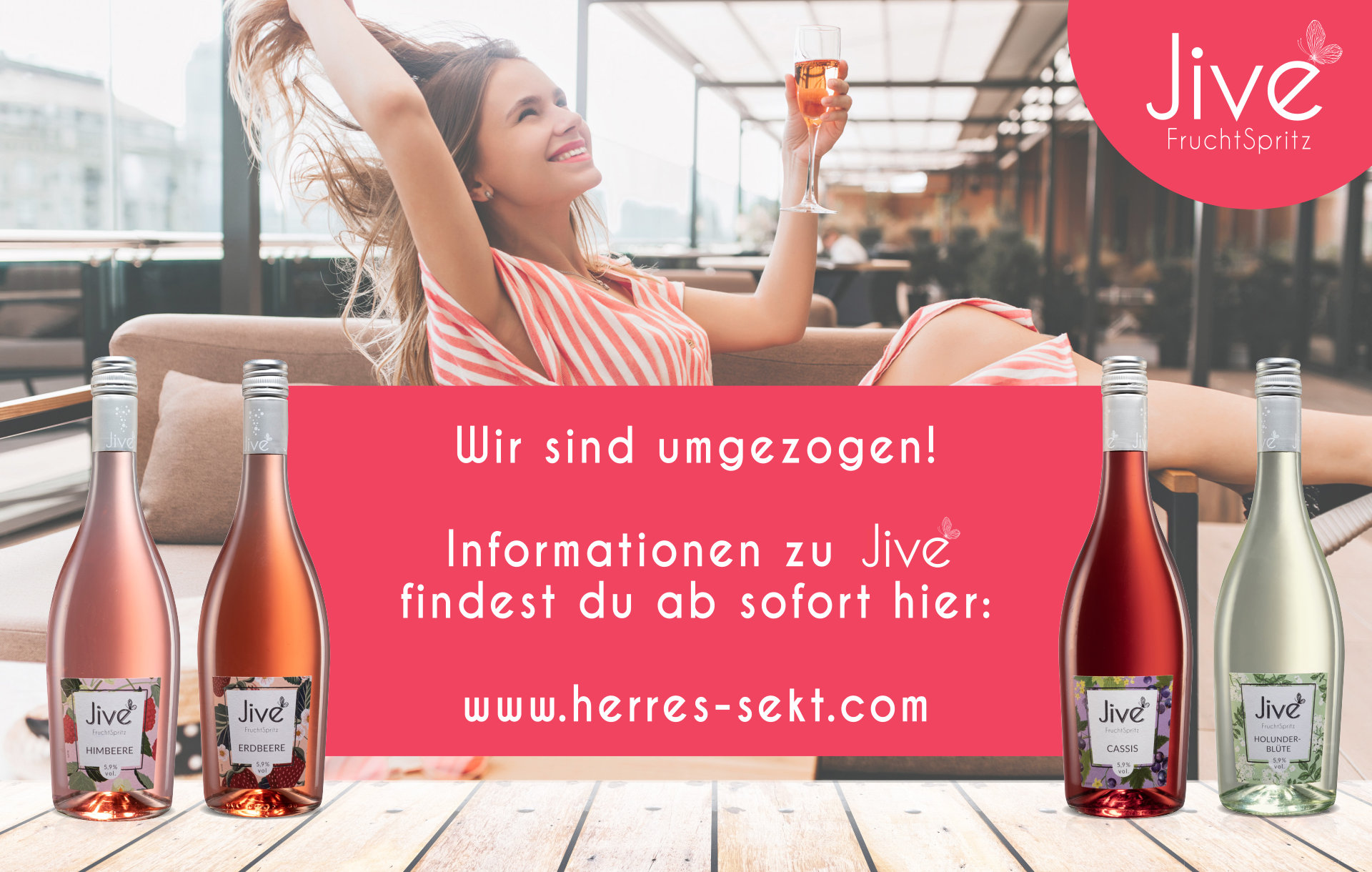 
        Wir sind umgezogen!
        Informatonen zu Jive findest du ab sofort hier:
        www.herres-sekt.com